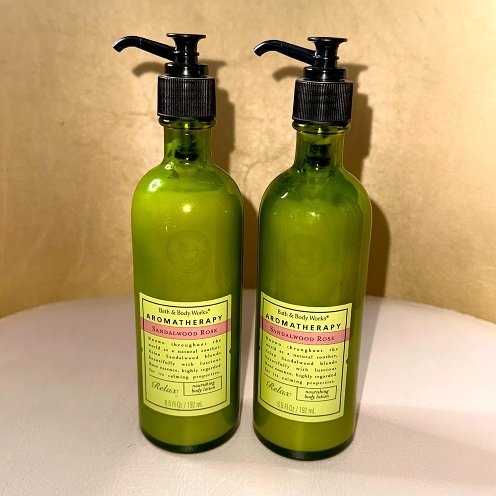 Aromatherapy relax sandalwood rose nourishing body lotion